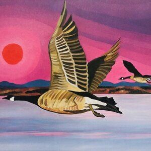 Vol d’oies sur la Côte Nord – Limited Edition Print by Picher A.R.C. - Wall Art